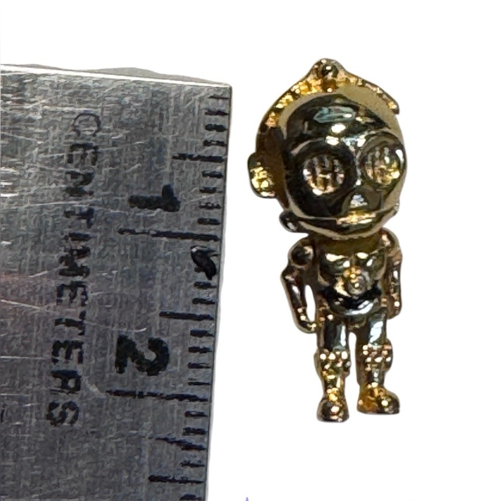 Pandora Disney Star Wars C-3PO Dangle Charm Gold Tone Robot